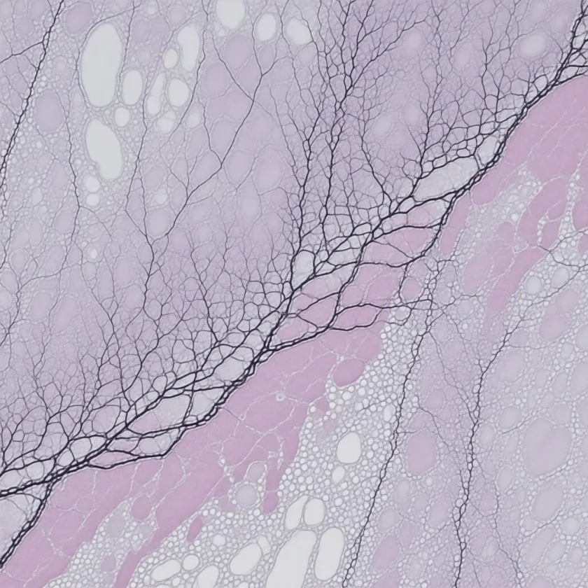 Sensory nerve fibres in skin, where the tingle arises