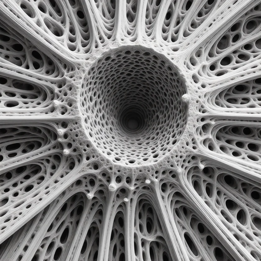 The collagen fibre network inside cartilage