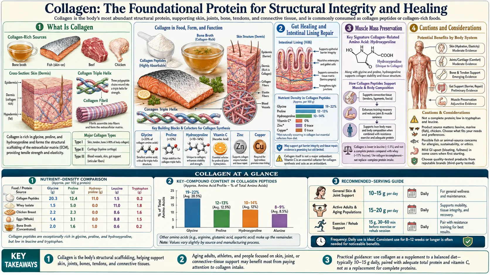 Collagen — scientific infographic poster