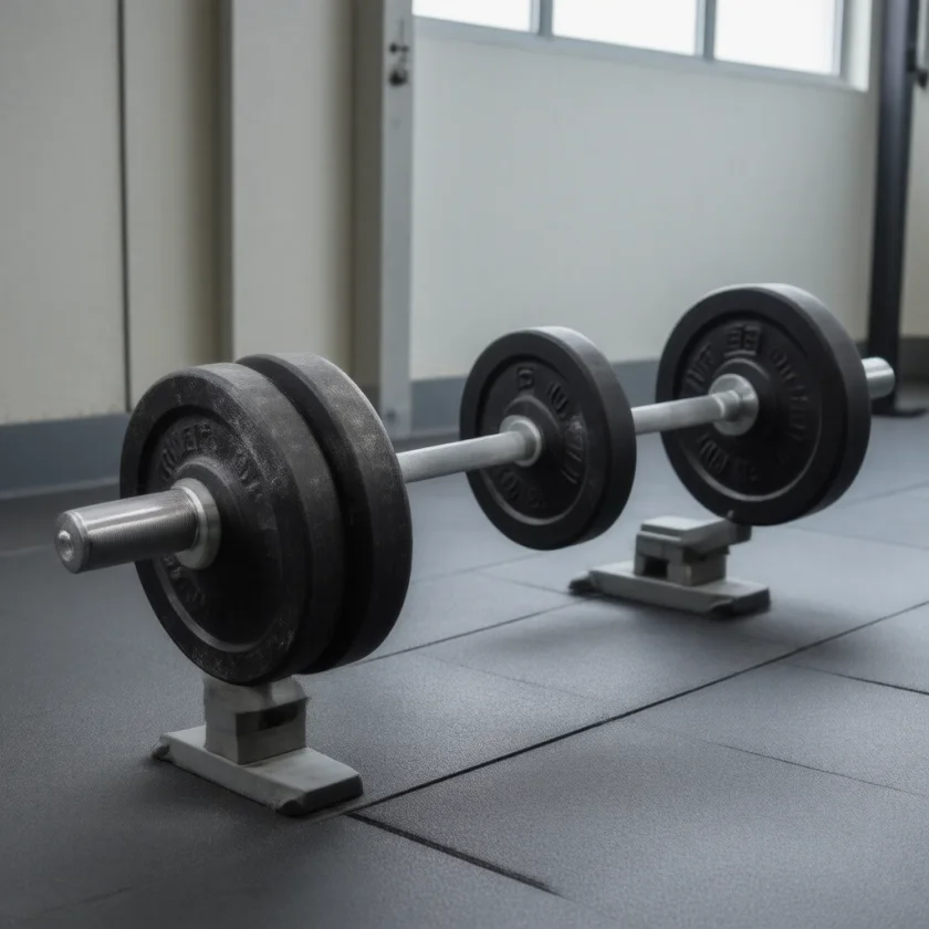 A loaded barbell, as used in resistance training