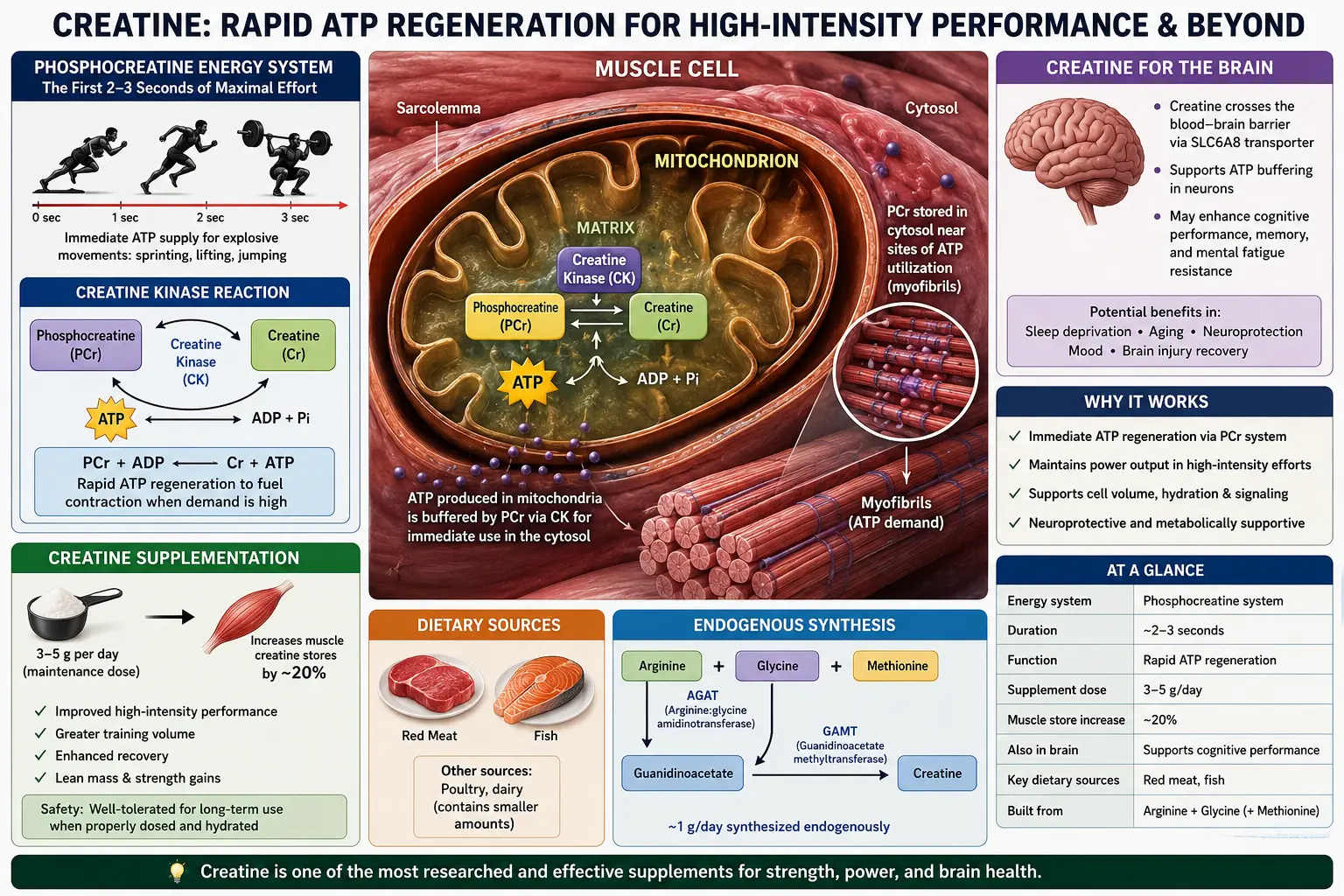 Creatine phosphate ATP regeneration cycle