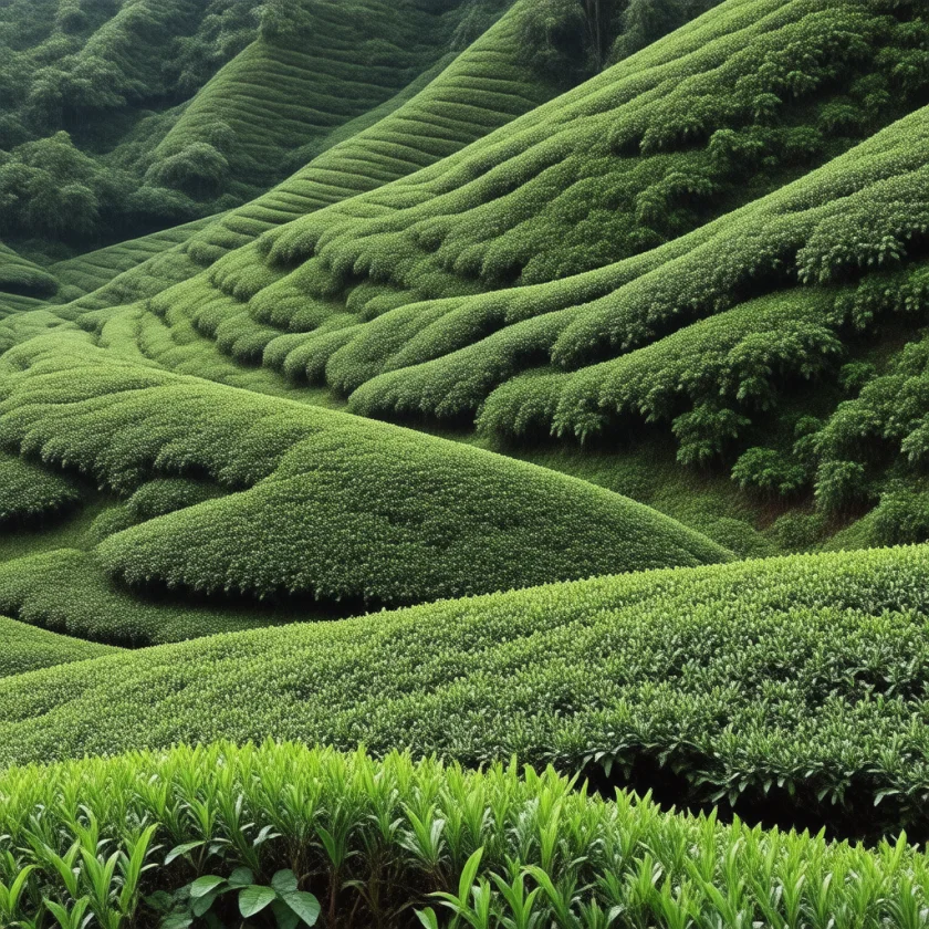 Tea plantations, the main source of L-theanine