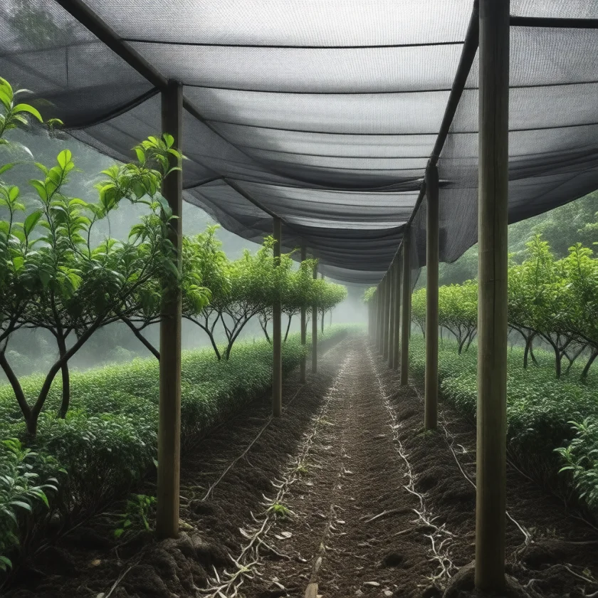 Shade-grown tea, richer in L-theanine