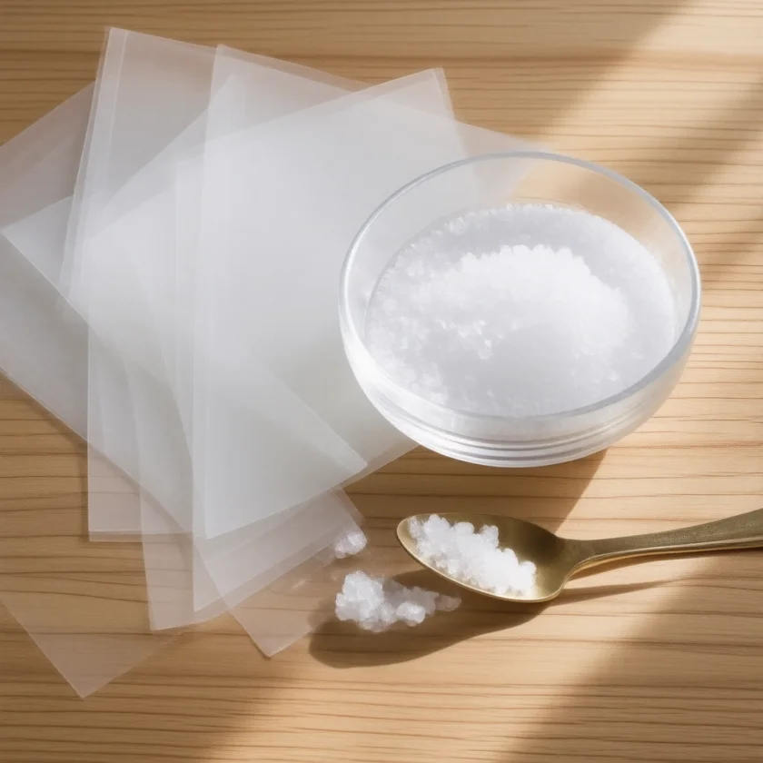 Gelatin and the sweet crystals called sugar of gelatin