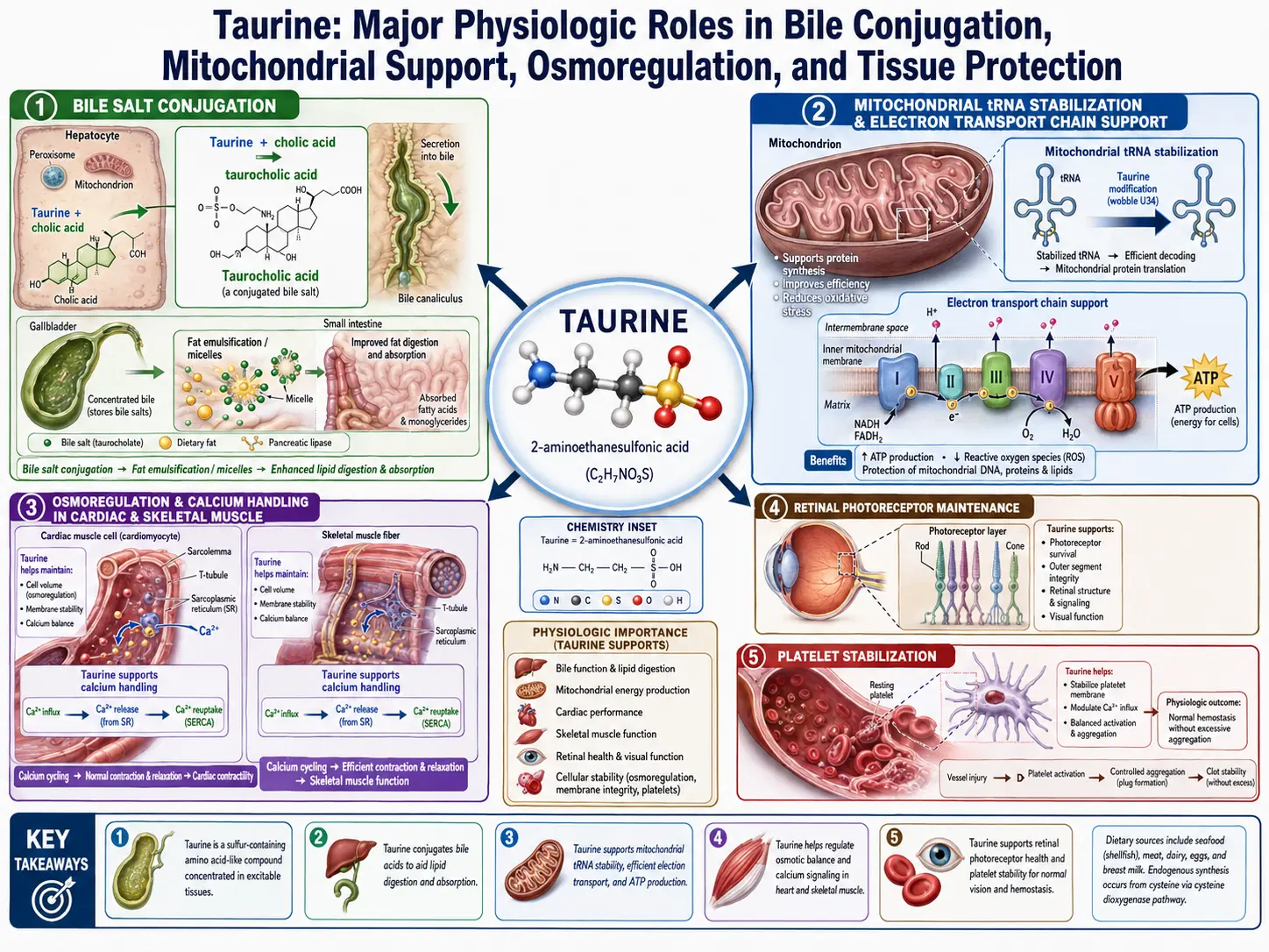 Taurine bile mitochondria