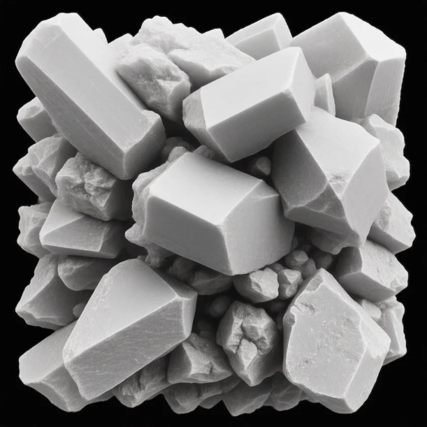 Methionine crystals, magnified