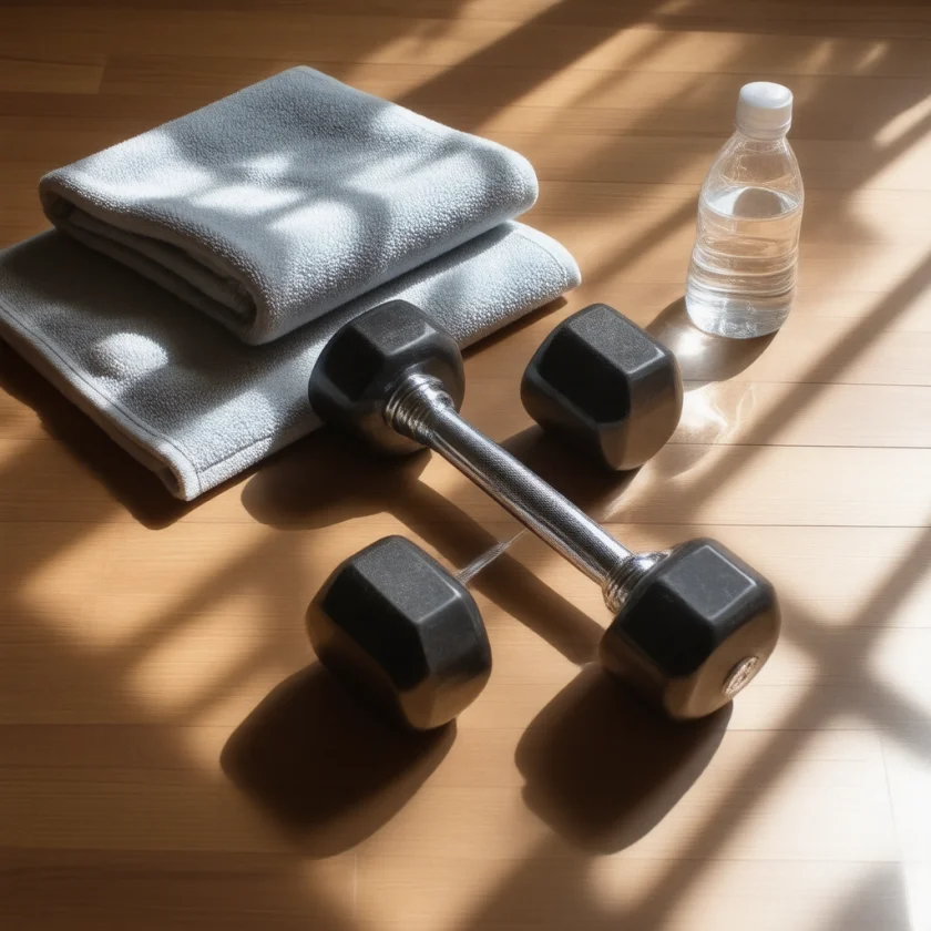 Dumbbells, the resistance training studied with leucine