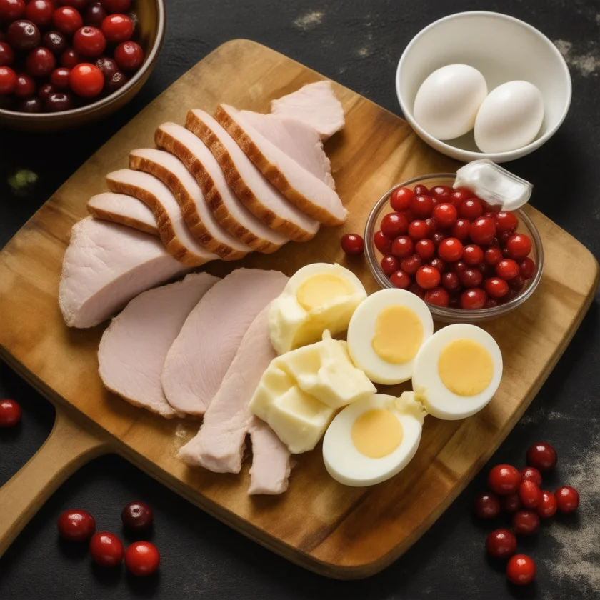 Turkey, cheese and eggs, rich in tryptophan