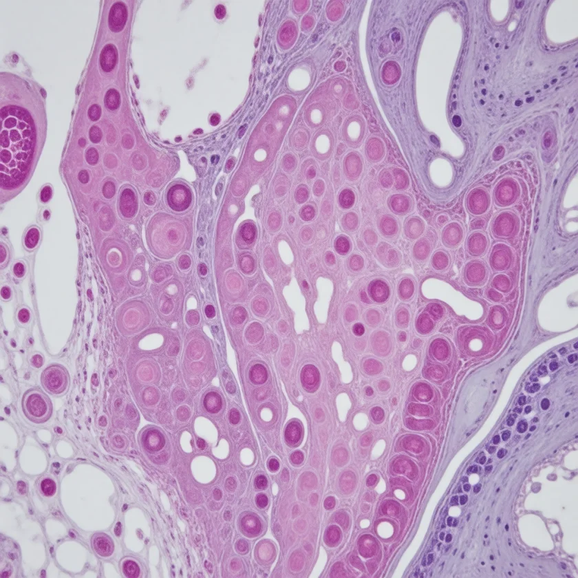 Granulation tissue in a healing wound
