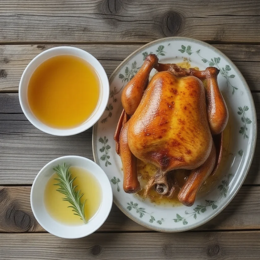 Roast chicken and bone broth
