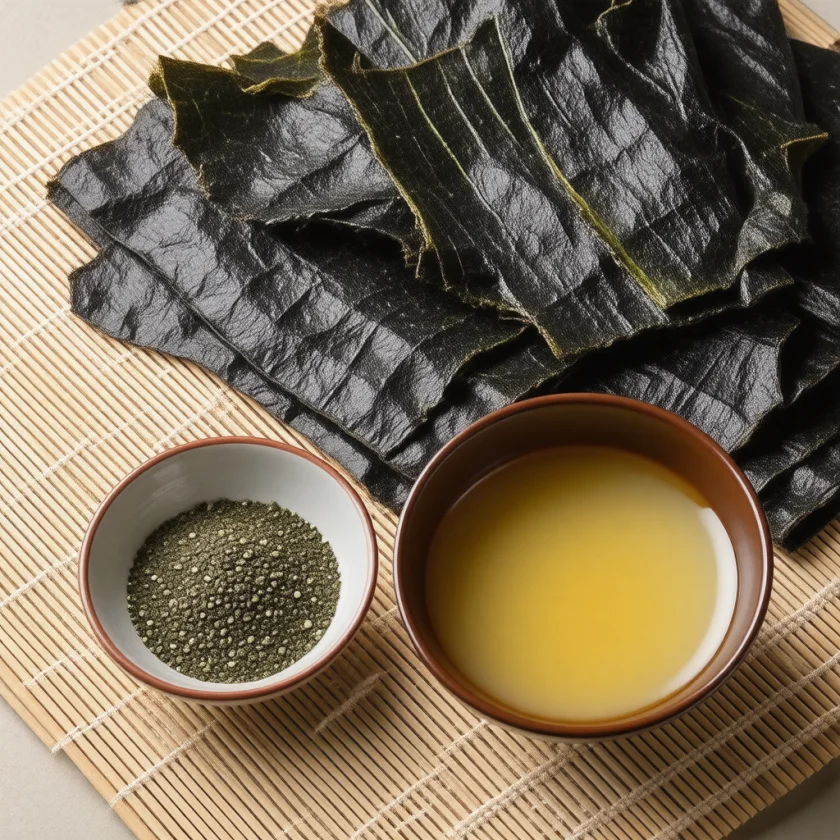 Kombu kelp and broth, where umami was found