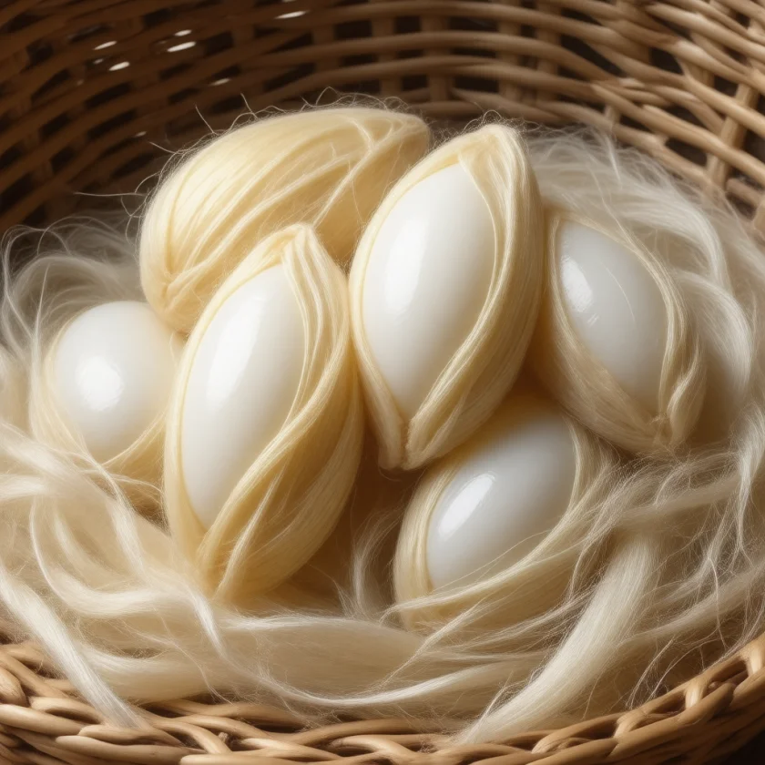 Silk cocoons, the source that named serine