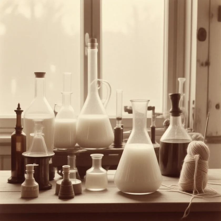 A chemistry bench of the 1860s