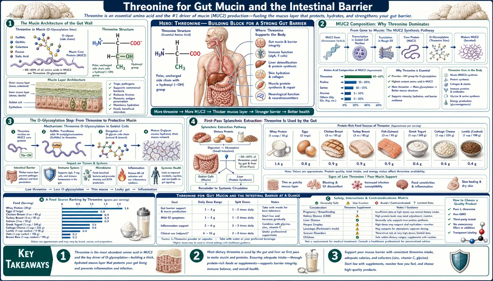 Gut Mucin and Barrier — scientific infographic poster