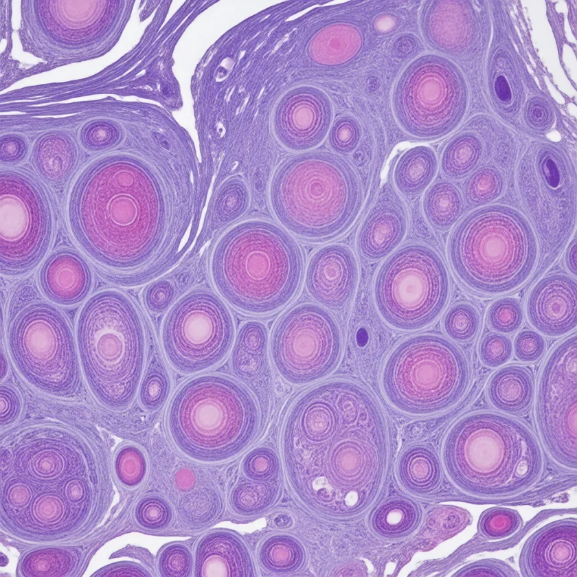 Thyroid follicles, rich in selenium enzymes