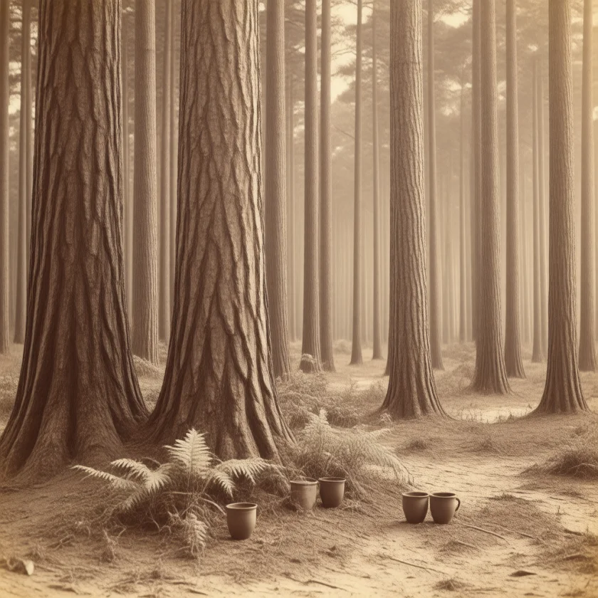 Resin tapping in the old pine forests of Landes