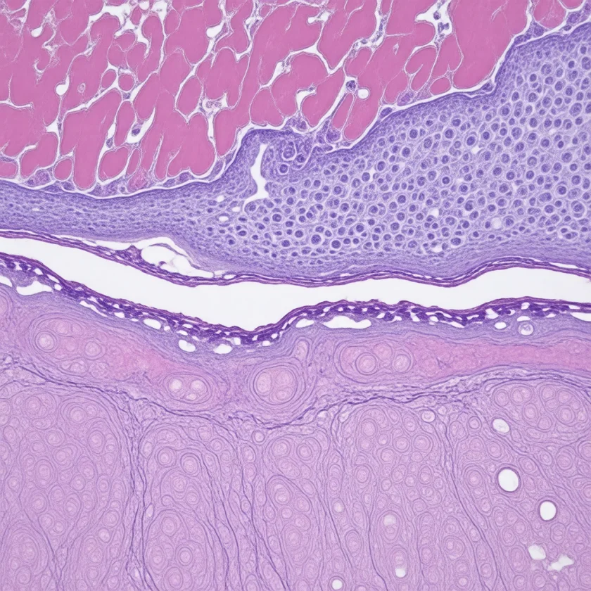 Sun-damaged elastic fibres in skin