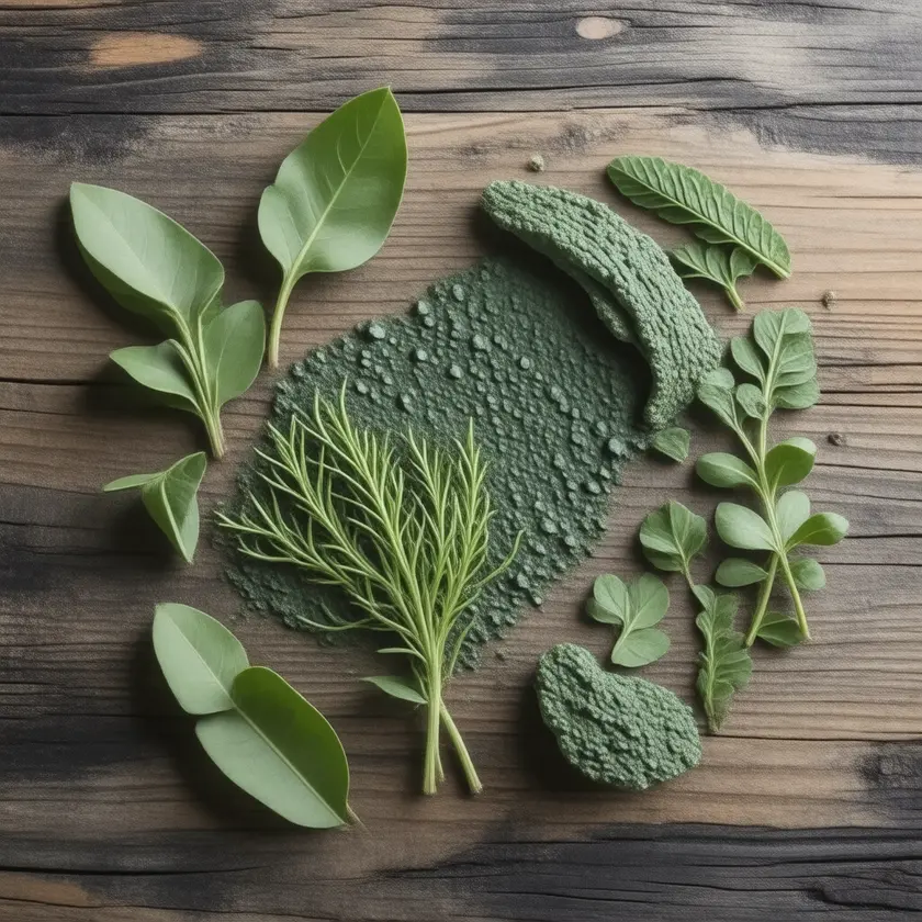 Still-life of fresh Spirulina as whole food
