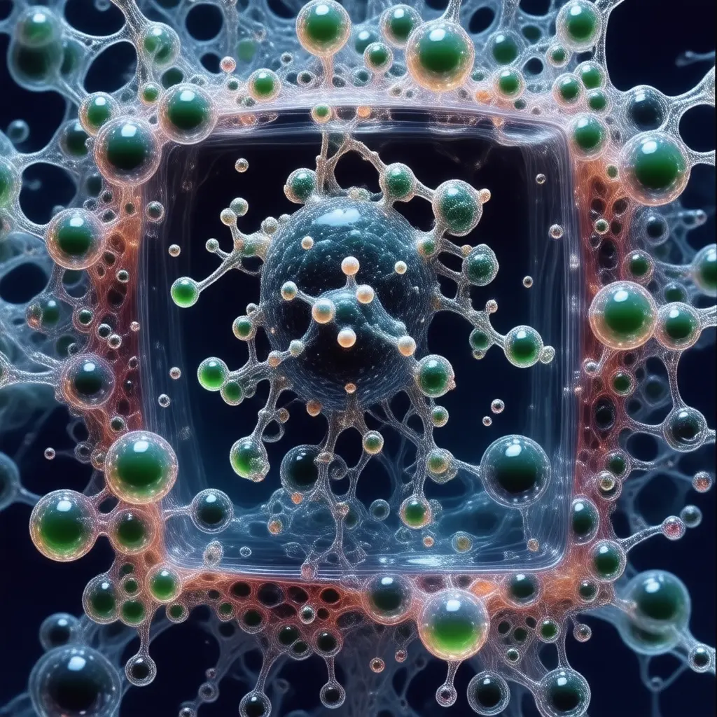 Macro view of Spirulina bioactive nutrients