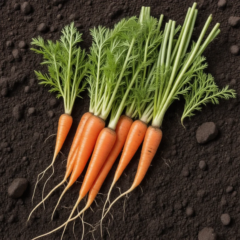 Carrots fresh from the garden