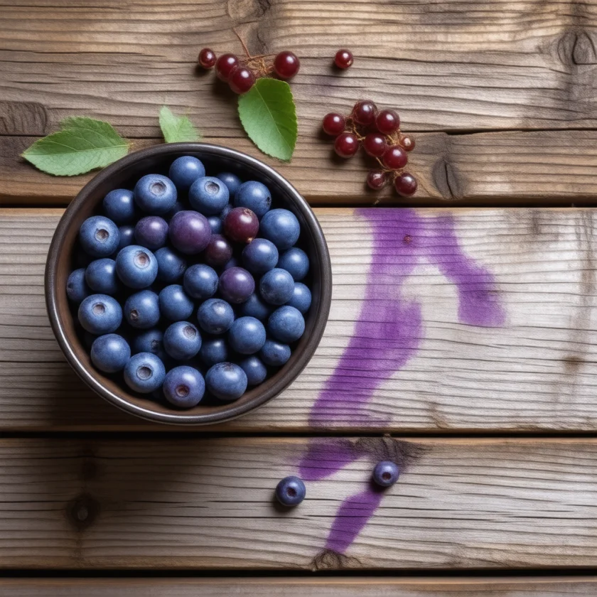 Blueberries, blackberries and black currants