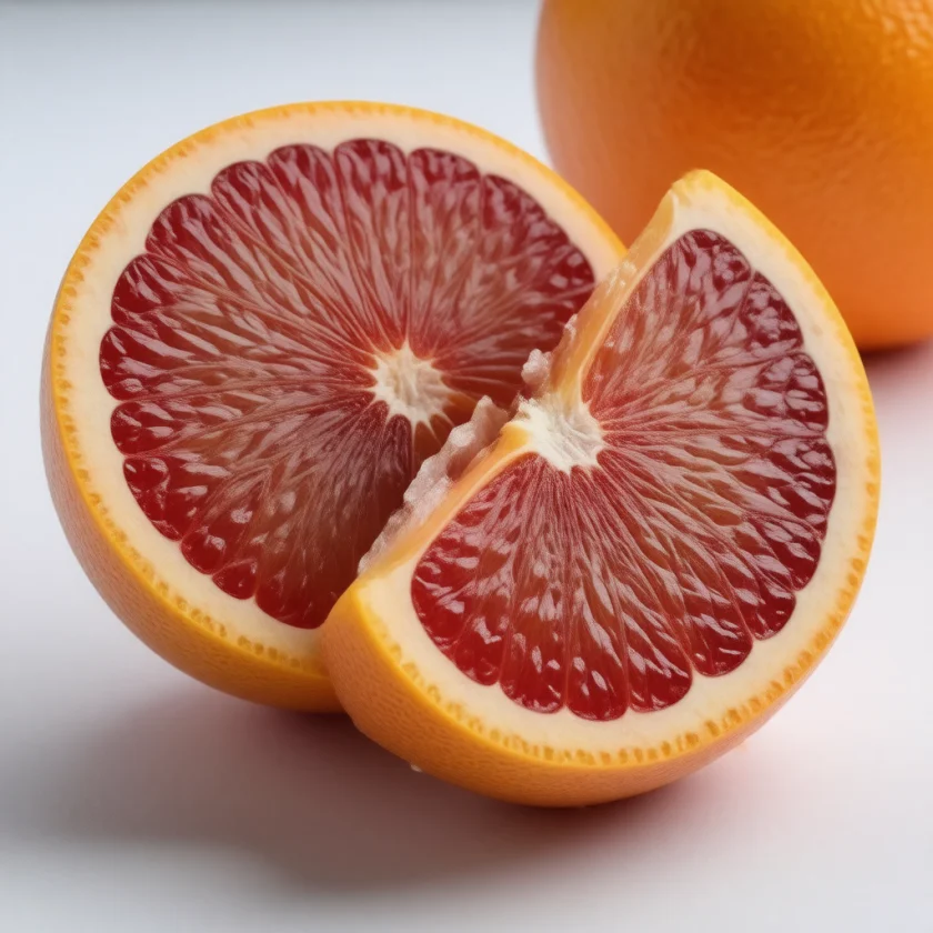 Blood orange, coloured by anthocyanins