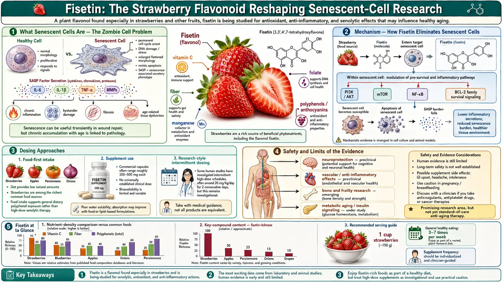 Fisetin — scientific infographic poster
