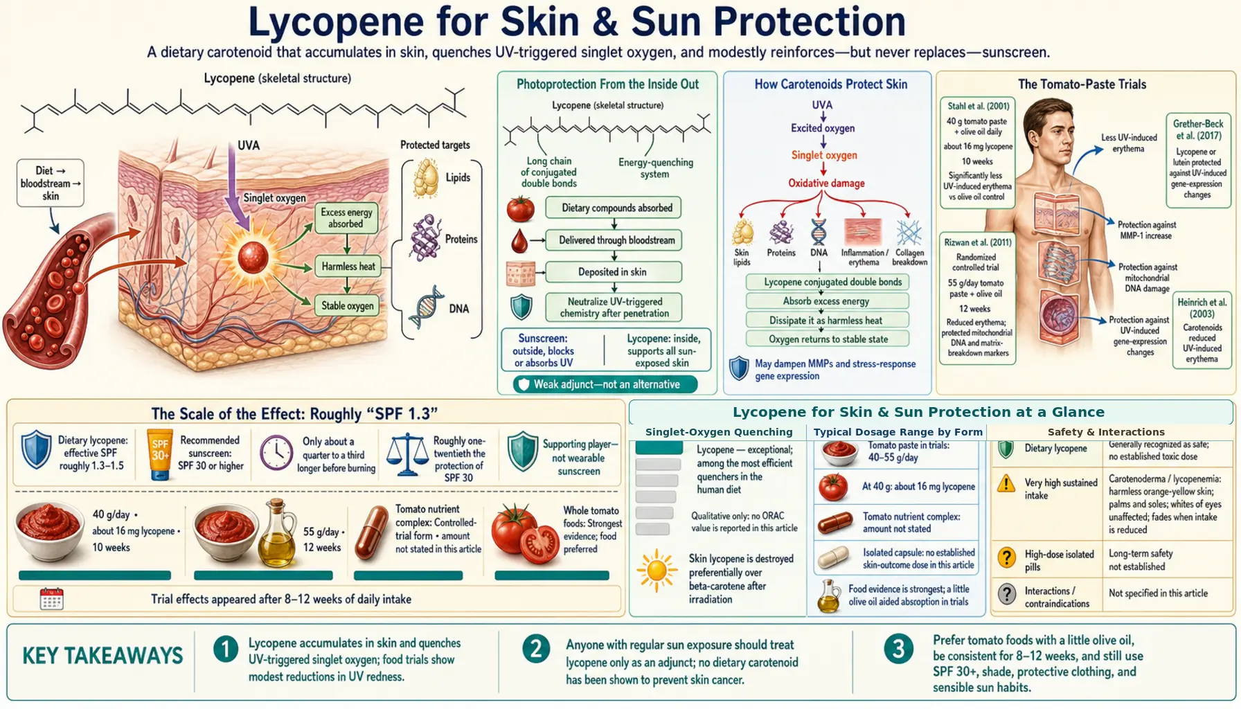 Skin and Sun Protection — scientific infographic poster