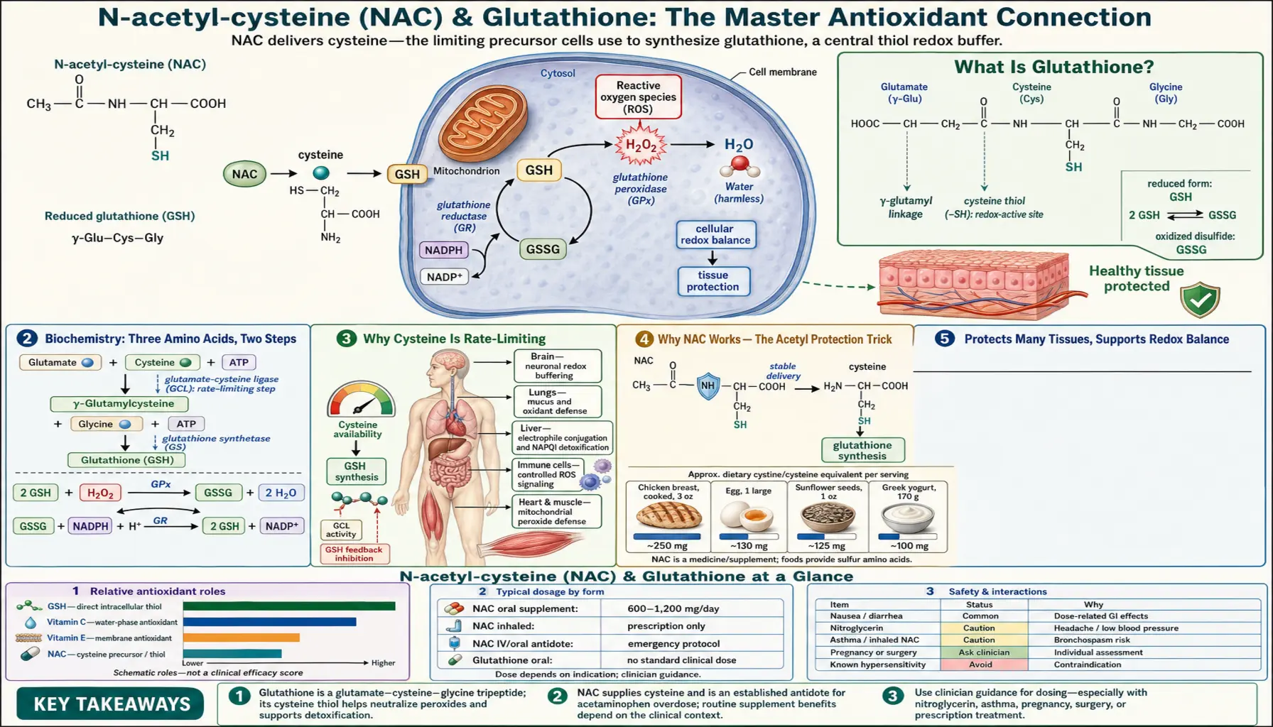 Glutathione — scientific infographic poster