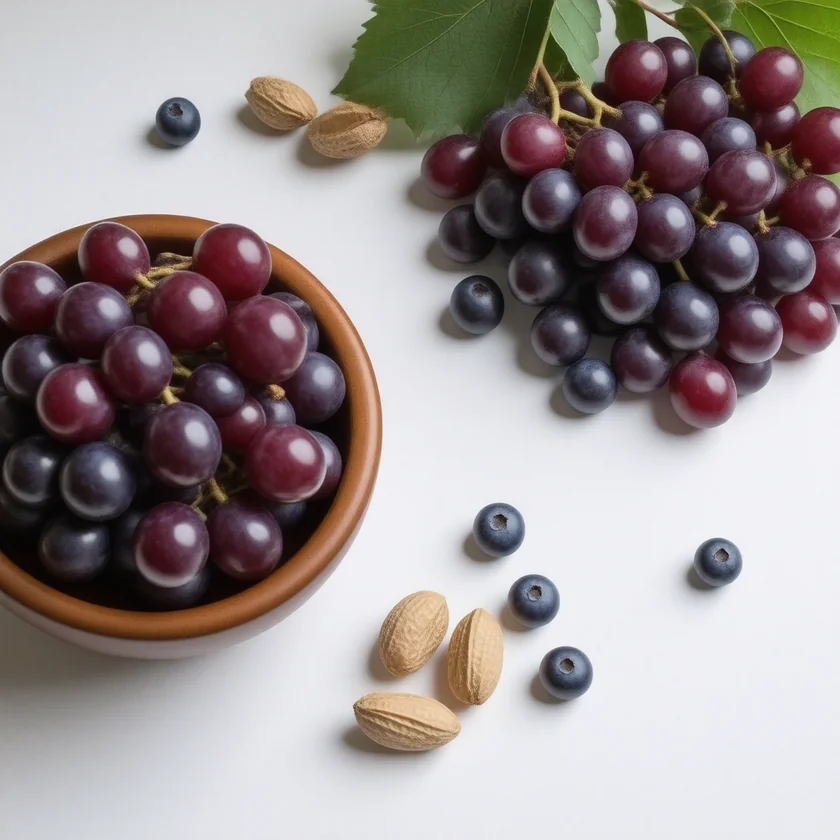 Grapes, peanuts and berries contain resveratrol