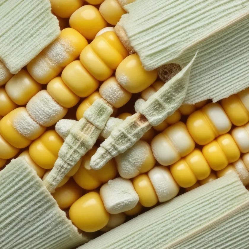 Mould on corn, a source of aflatoxin