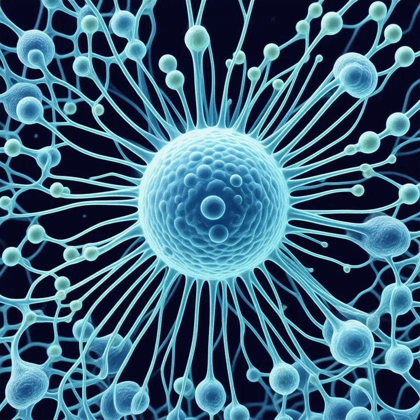 Microscopic view of Bacillus subtilis