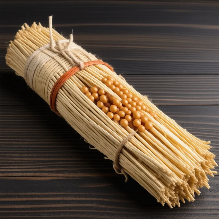 Natto fermented in rice straw, the traditional way