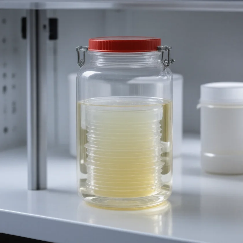 A low-oxygen jar, the conditions Campylobacter needs to grow