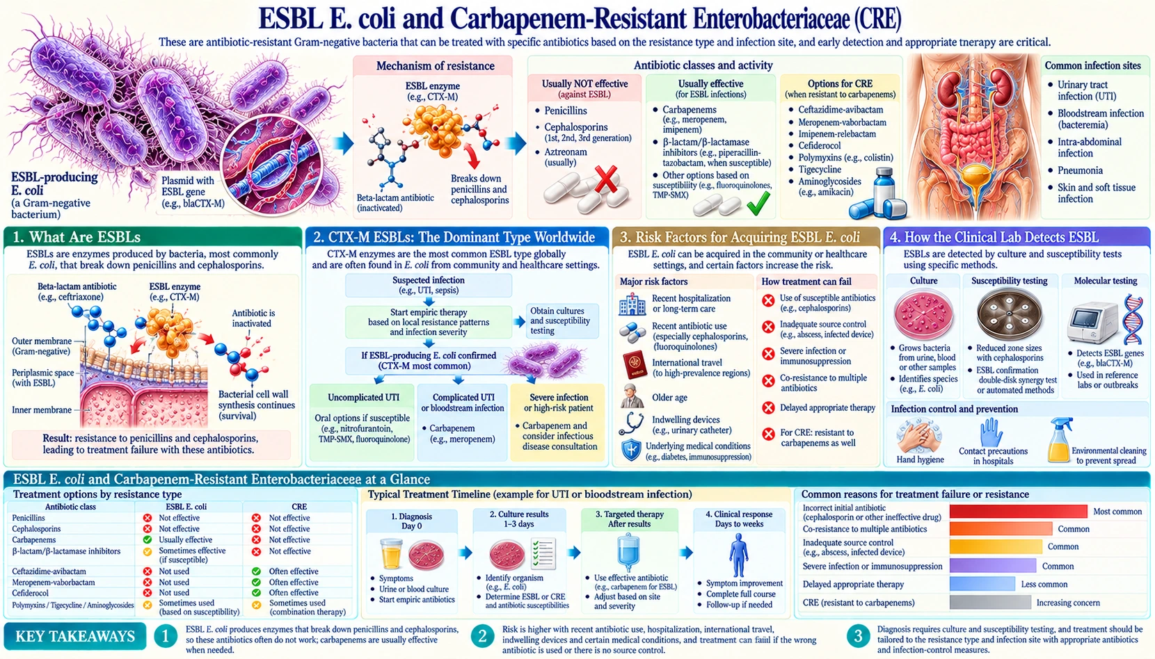 ESBL and Carbapenem Resistance — scientific infographic poster