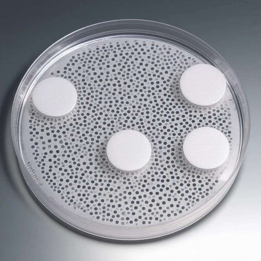 A culture test showing resistance and susceptibility