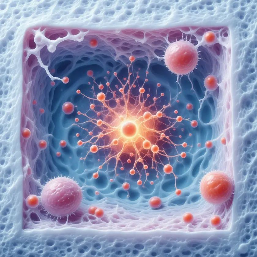 Human tissue infected by Klebsiella pneumoniae
