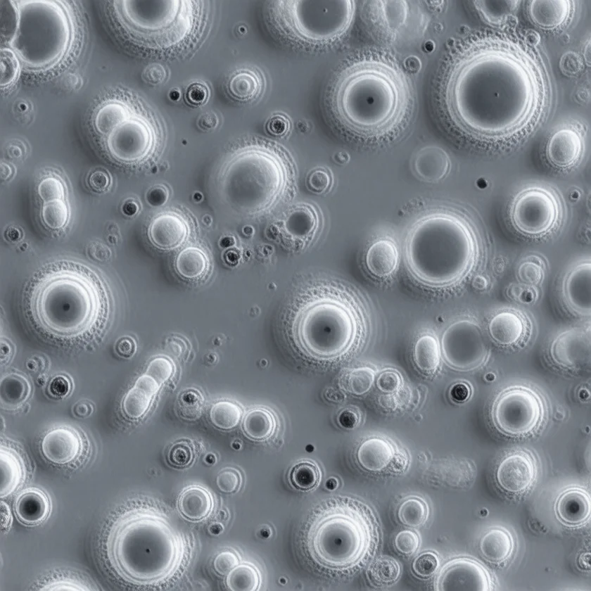 Klebsiella's thick capsule seen as clear halos in India ink
