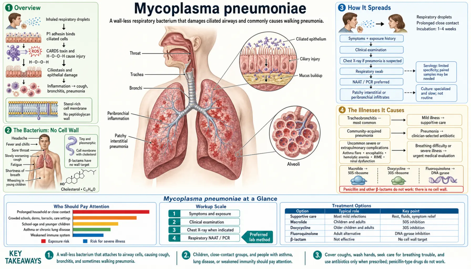 Mycoplasma — scientific infographic poster