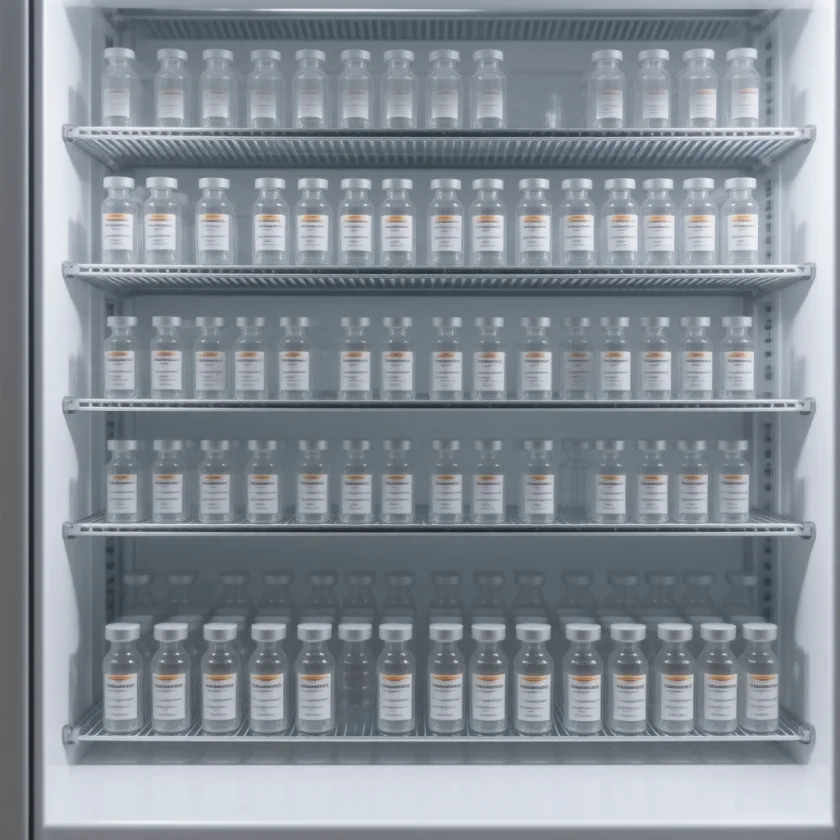 Vaccines kept in cold storage