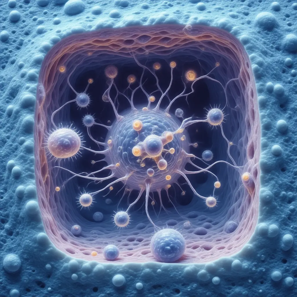 Human tissue infected by Pseudomonas aeruginosa