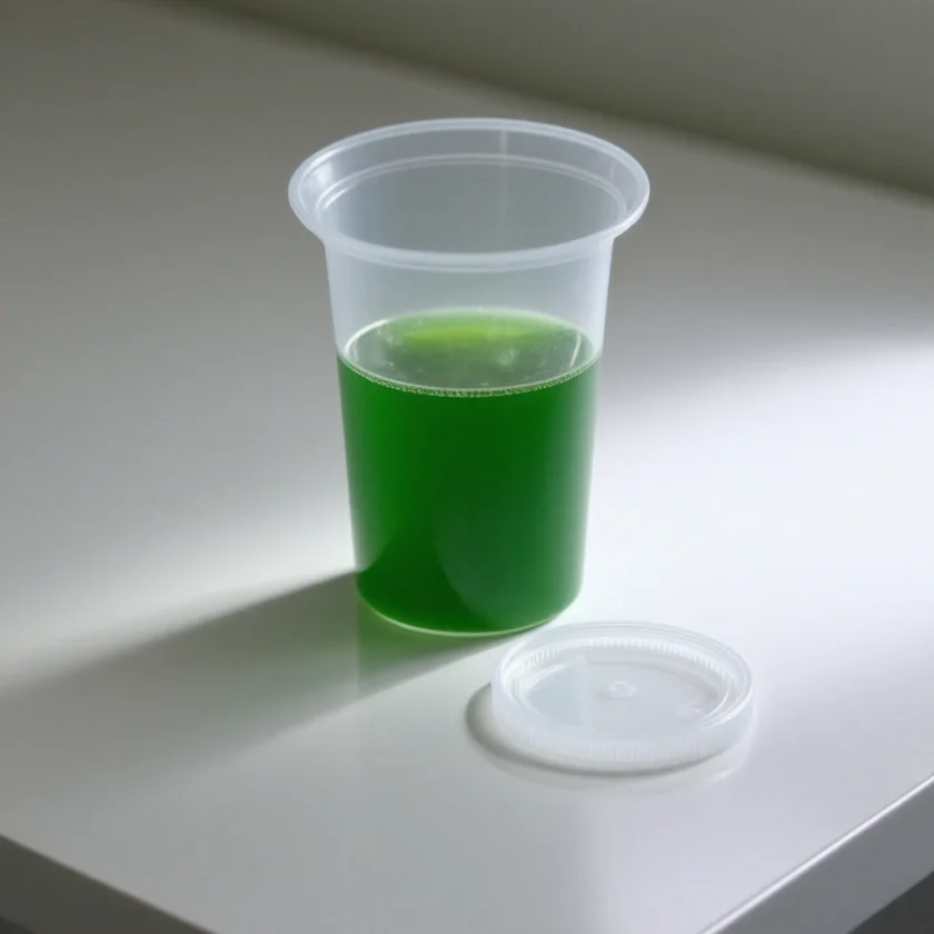 Thick green sputum during a pulmonary exacerbation