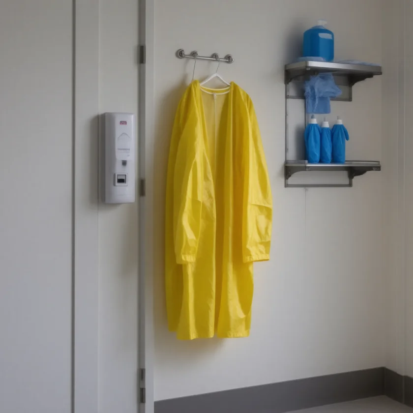 Gowns, gloves and hand gel used for contact precautions