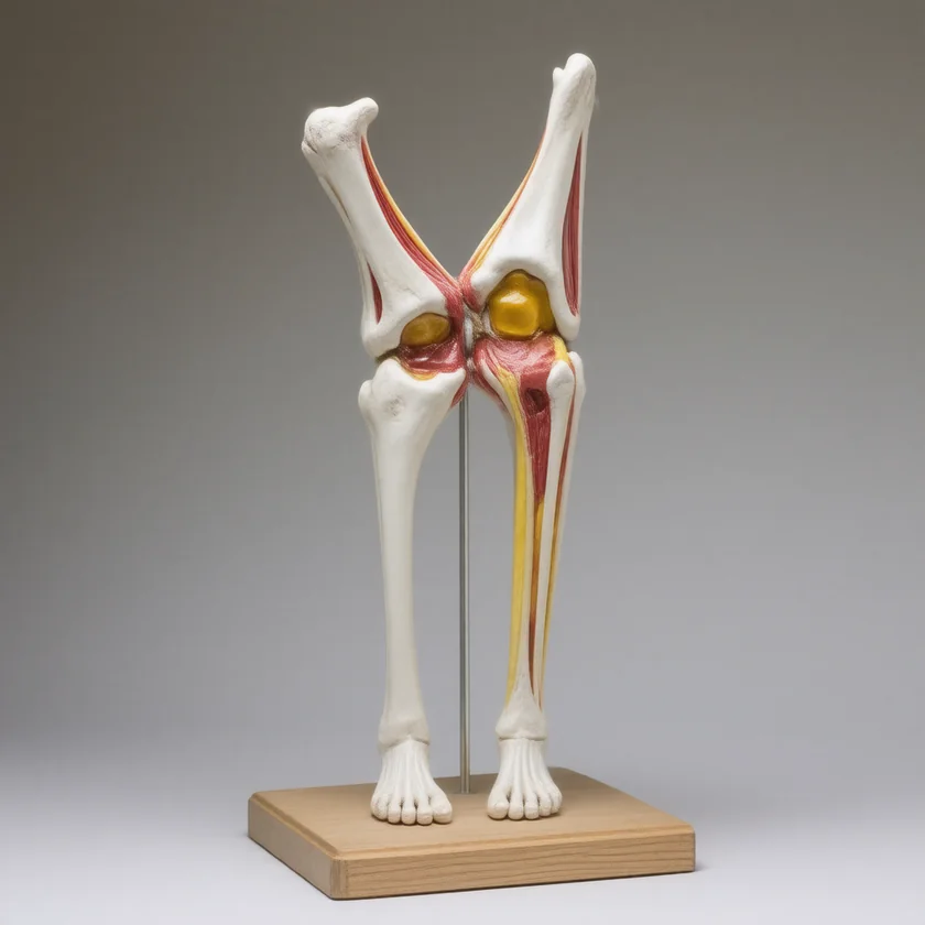 Septic arthritis of the knee, shown as a teaching model