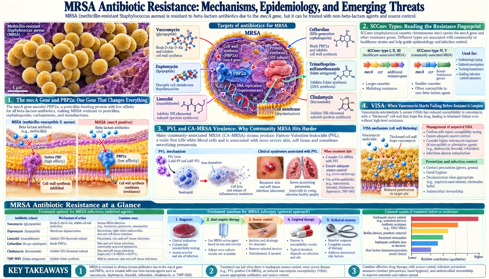 Antibiotic Resistance MRSA — scientific infographic poster