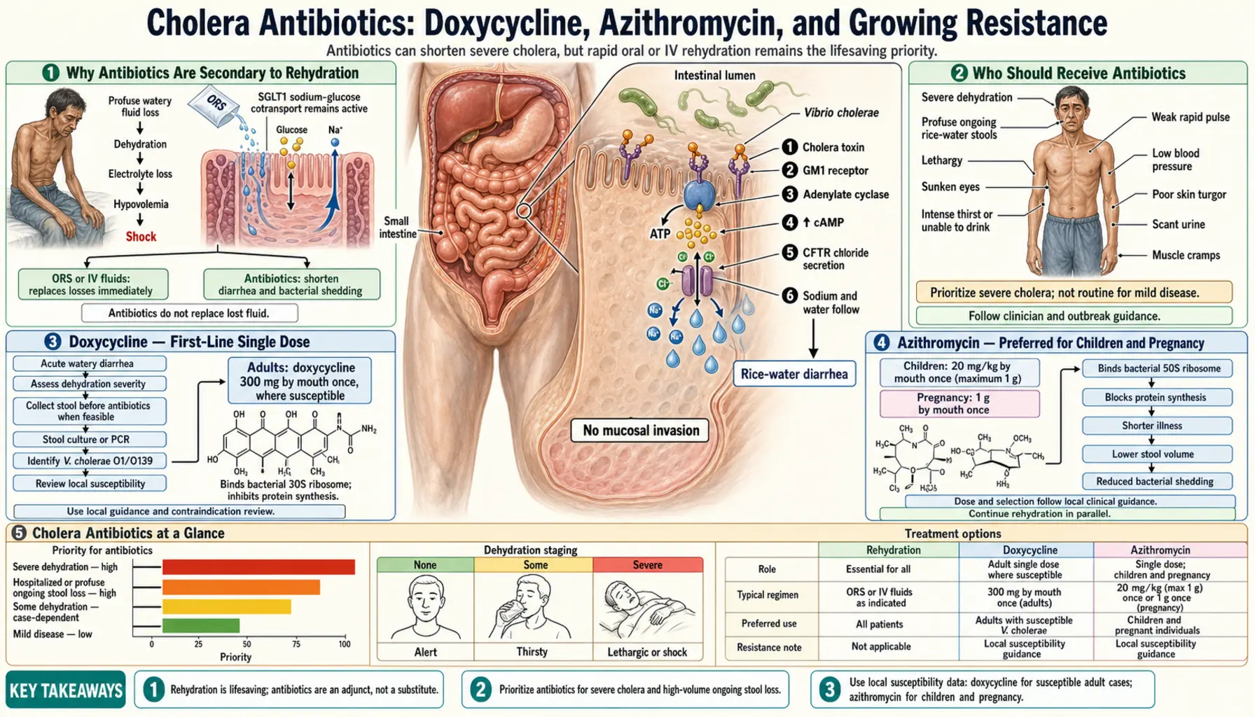 Antibiotic Treatment and Resistance — scientific infographic poster