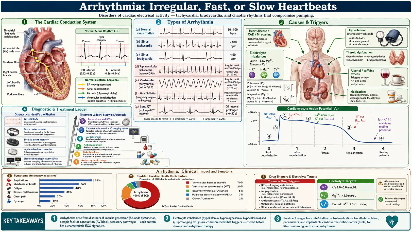 Arrhythmia — scientific infographic poster