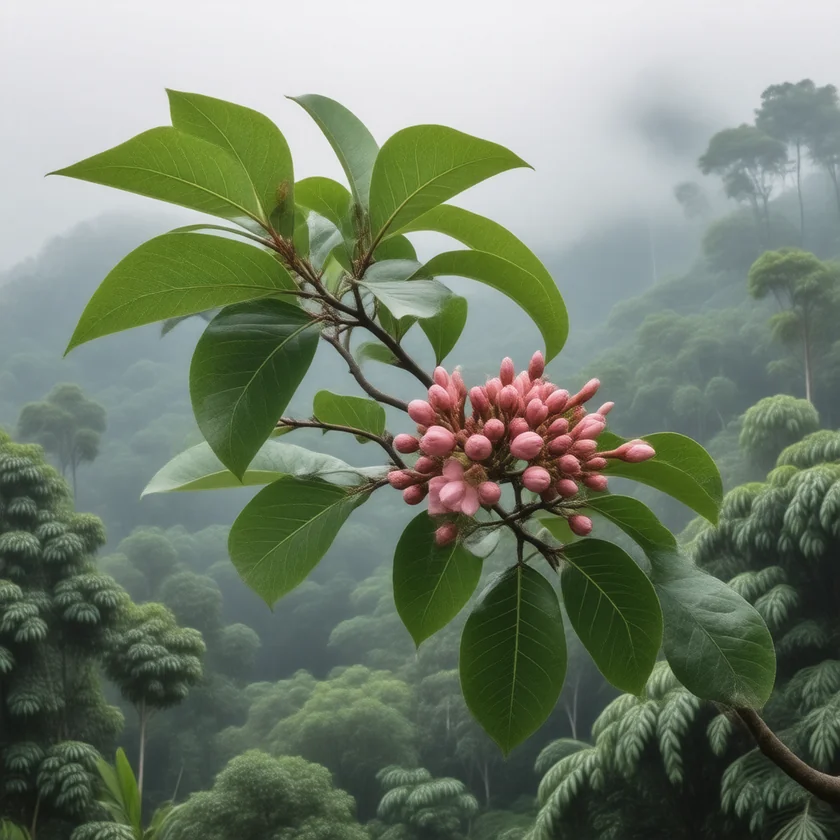 Cinchona, the bark source of quinine and quinidine