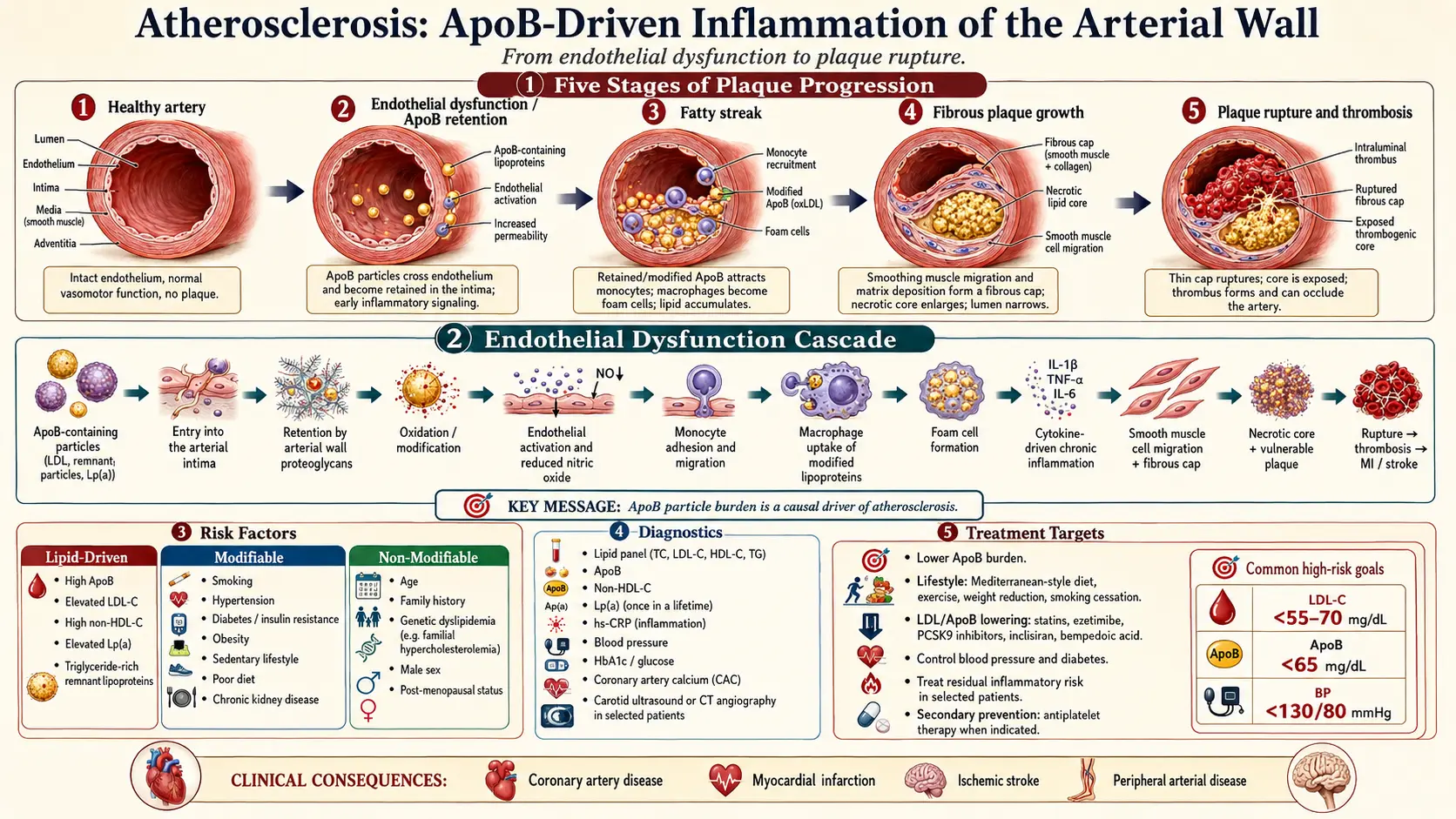Atherosclerosis — scientific infographic poster