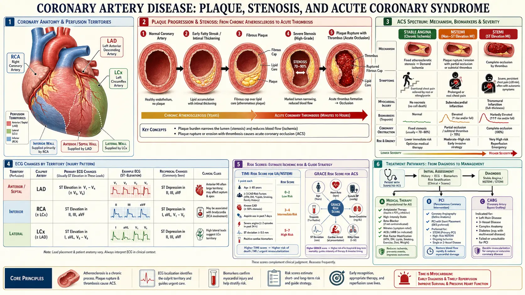 Coronary Artery Disease — scientific infographic poster
